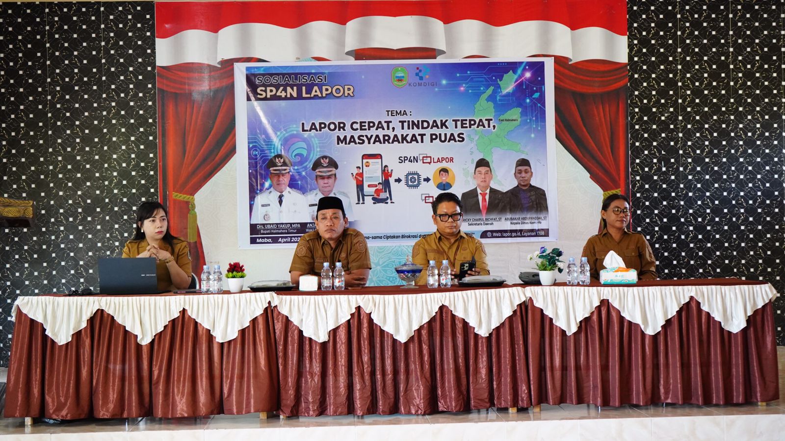 Diskominfo Haltim Gelar Sosialisasi SP4N-LAPOR! bagi Aparatur Desa di Kota Maba