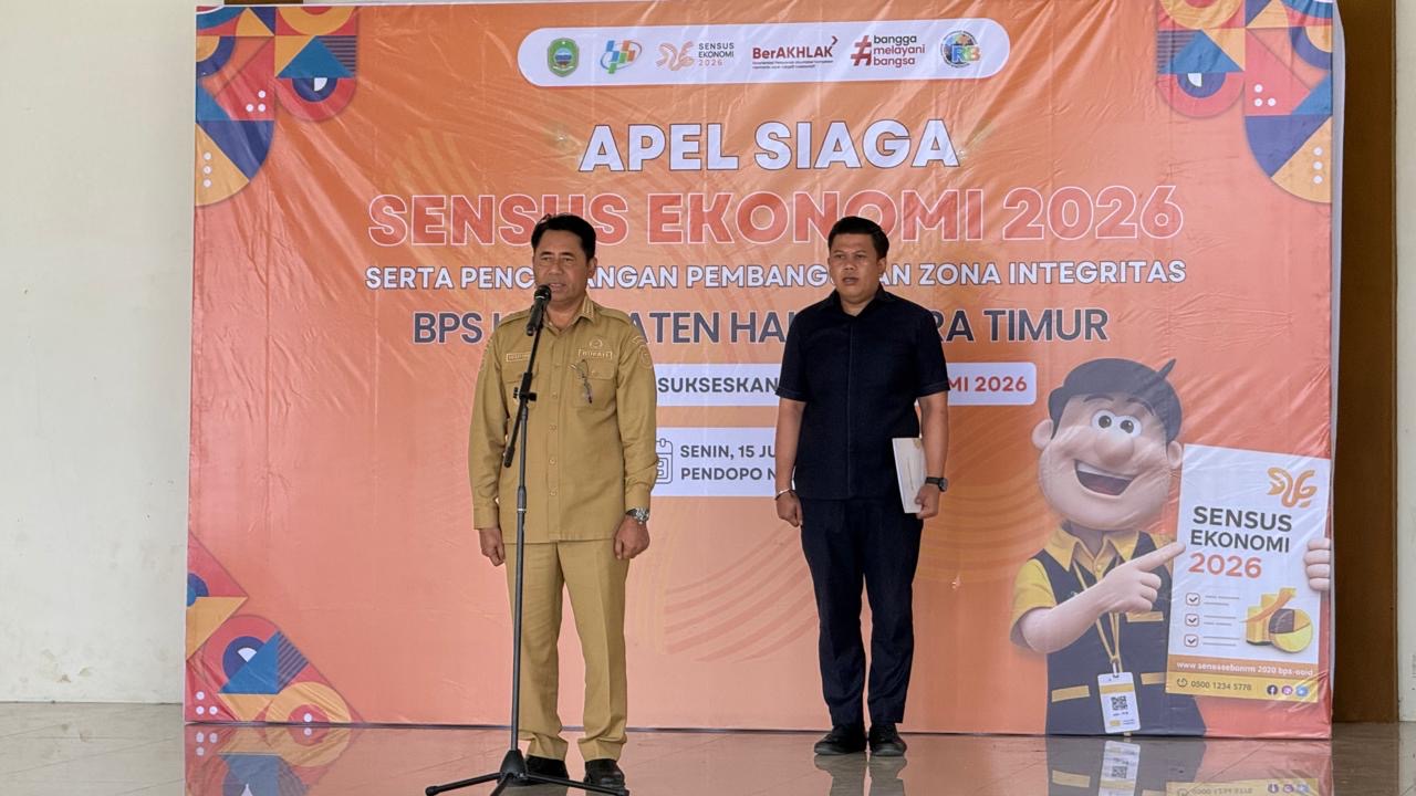 BUPATI HALMAHERA TIMUR PIMPIN APEL SIAGA DAN PENCANANGAN SENSUS EKONOMI 2026
