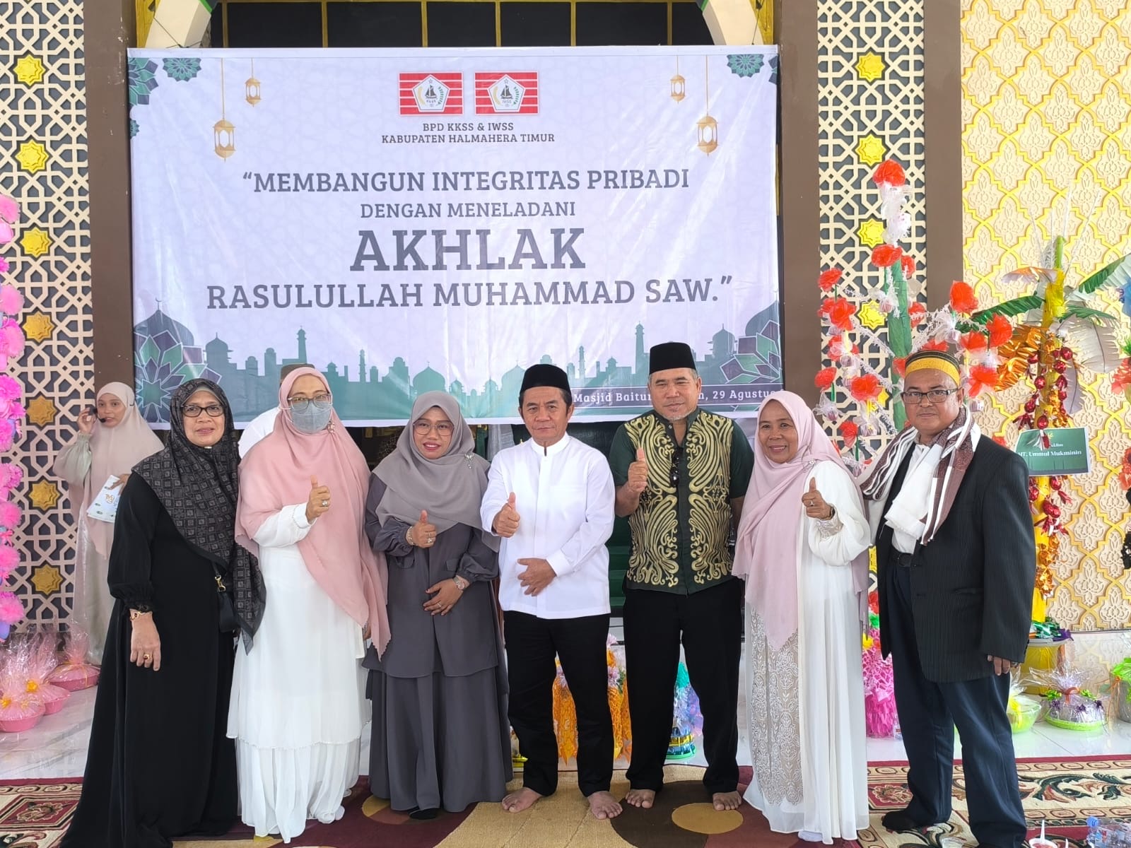 WAKIL BUPATI HALMAHERA TIMUR HADIRI PERINGATAN MAULID NABI SAW DI MASJID BAITURRAHMAN BULI KARYA