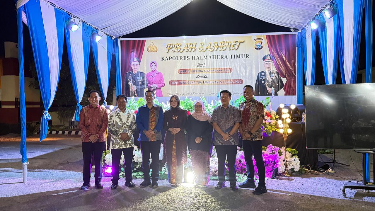 Bupati Ubaid Hadiri Lepas Sambut Kapolres Halmahera Timur