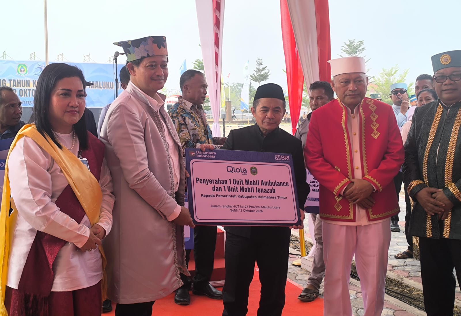 Peringatan HUT Ke-27 Malut di Sofifi: Halmahera Timur Terima Bantuan Ambulans dan Mobil Jenazah dari BRI
